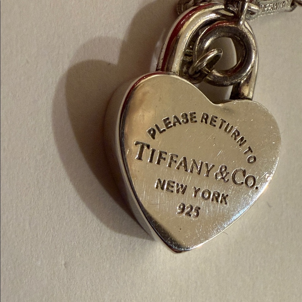 Tiffany & Co. Silver Heart Lock Necklace